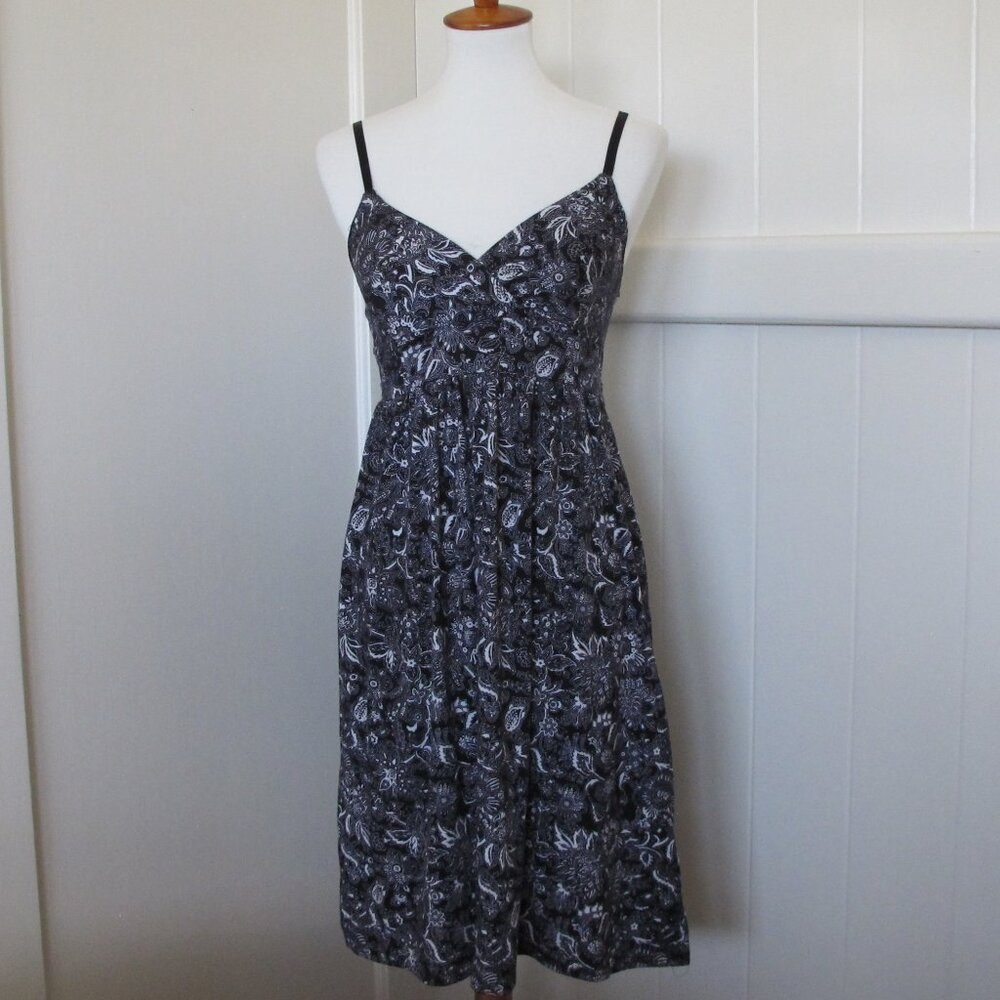 Derek Heart | Y2K Black and White Floral Adjustable Strap Dress
